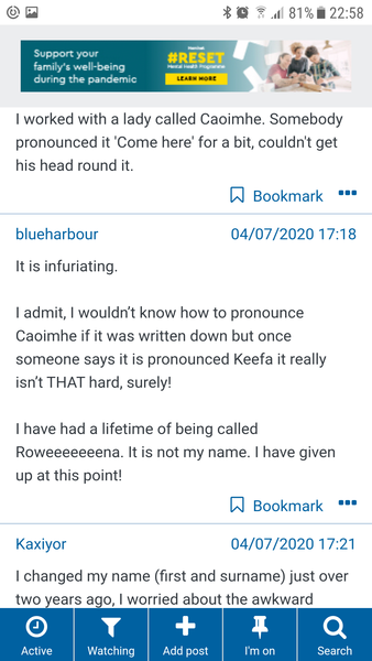 Choosing to pronounce name different