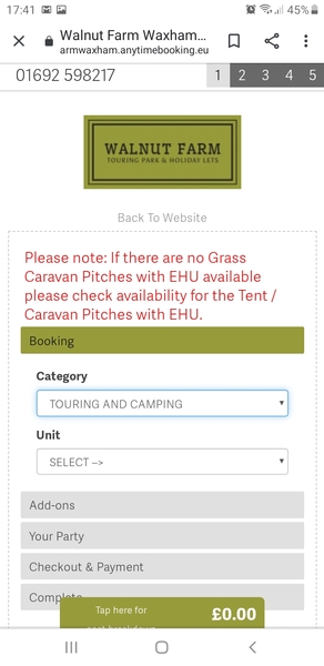 Norfolk Beach campsite