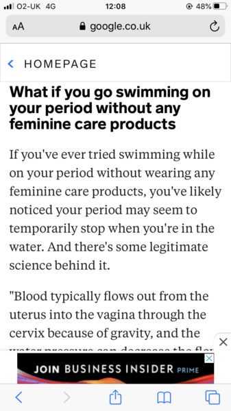 DD won’t use tampons