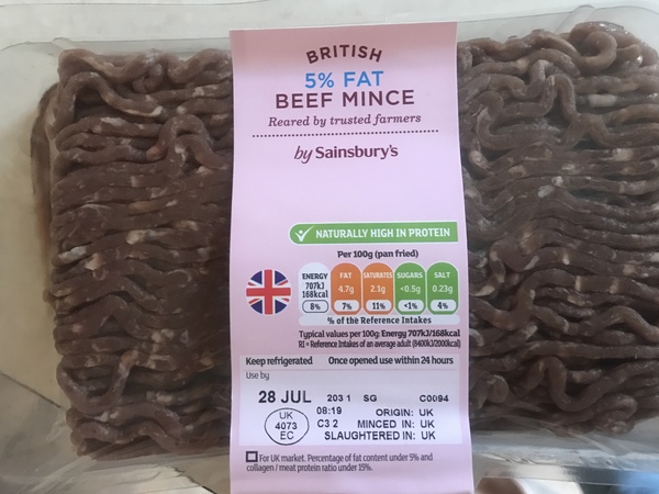 To ask if this mince meat looks okay to eat to you?