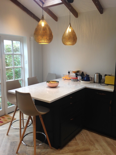 Wood or white worktop with shaker style kitchen?