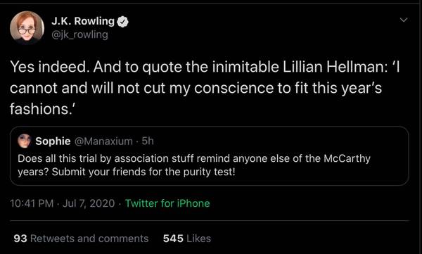 She who will not be cancelled keeps going!