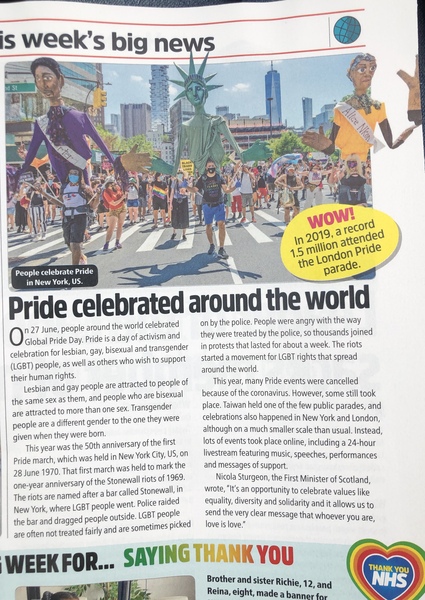 Trans propaganda in The Week Junior