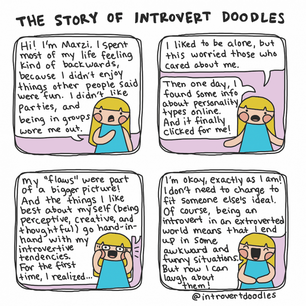 To ask you how you embraced being an introvert?