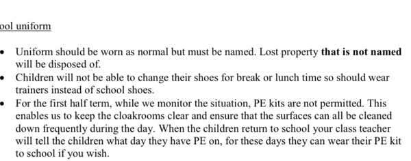 When the schools go back....