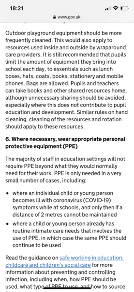 Schools plans for September