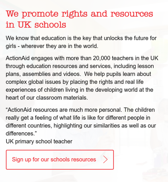 Action Aid - no such thing as a biological female