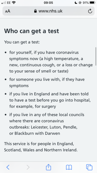 Would you get a test?