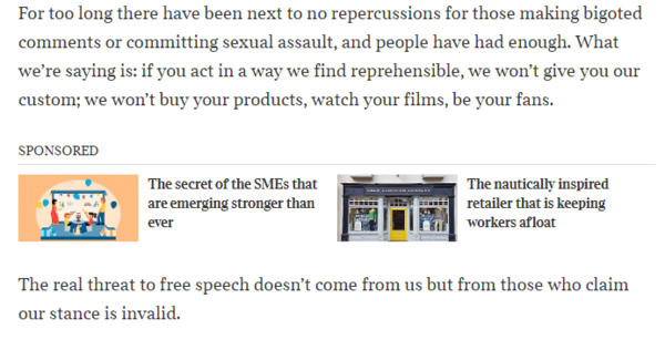 Flora Gill - annoying article in The Times