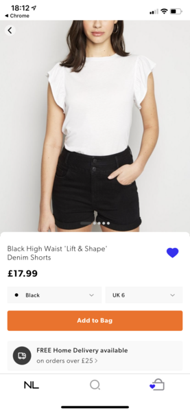 Black Denim Shorts