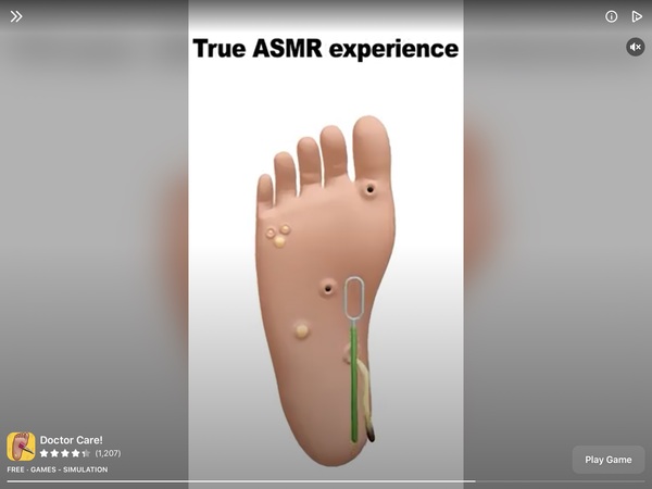 Who else is now getting adverts for the Doctor Care Game/App?