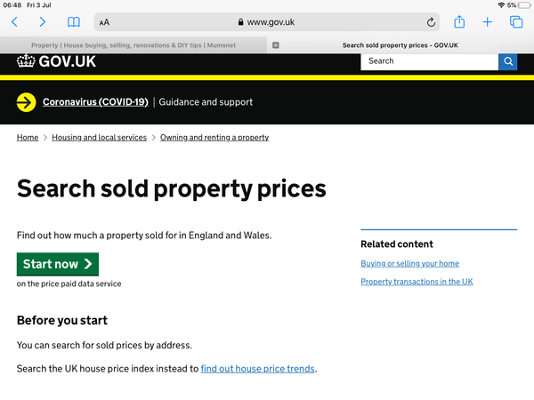 House isn't listed in the sold house prices in this street - is that a cause for alarm?