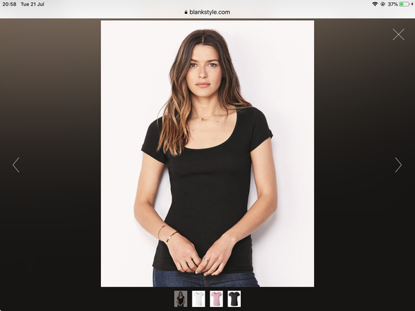 Proper scoop neck simple t-shirts?
