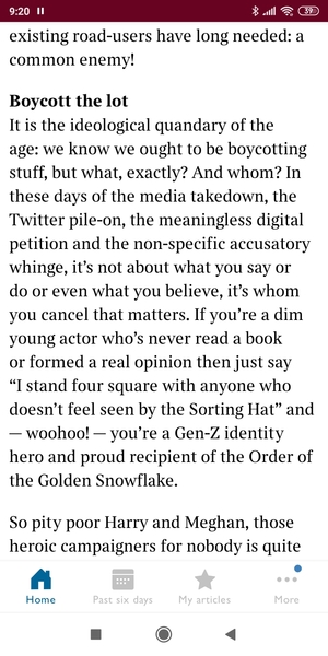 Giles Coren in the Times