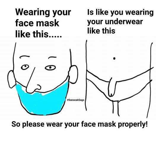 to be mystified by people wearing masks on their chins