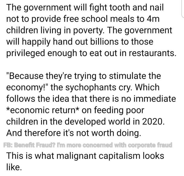 To think that capitalism is shit?