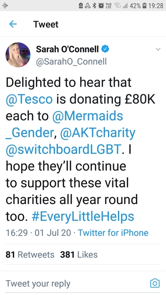 Tesco has fallen