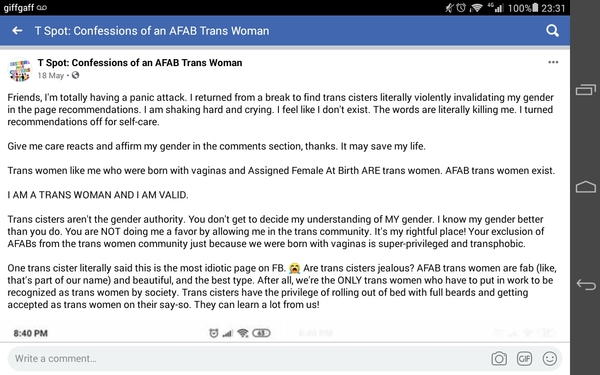 Light relief for Facebookers.