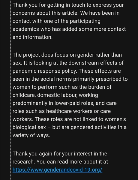 Sex sex you mean sex Not gender