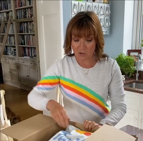 Lorraine Kelly's rainbow jumper