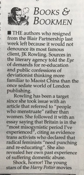 Private Eye on the targeting of JKR and demands for re-education