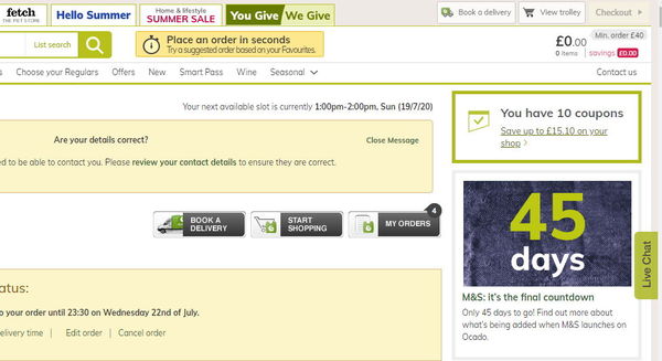 Ocado priority, tips and hacks and Toblerone