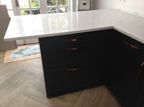 Wood or white worktop with shaker style kitchen?