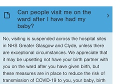 Princess Royal Maternity visiting etc
