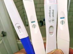 Positive on Sainsbury's blue dye tests. 8dpo. Evap?!