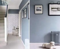 Mid Blue-Grey for Narrow Edwardian Hallway. LOSING MY MIND