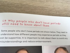 Book on periods referring to ‘people’ who have periods