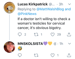 Pink news: "Disgusting transphobic lie" that 'only females get cervical cancer'