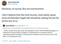 John Cleese asks a question