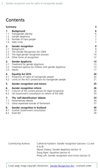 House of Commons Library Gender recognition and the rights of transgender people 16/07/2020