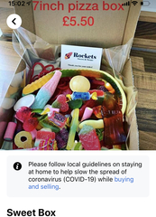 Or is everyone selling sweets in pizza boxes on Facebook?