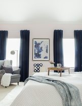 Colours/ decor to go with nearly navy curtains?