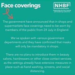 Hairdresser and face masks