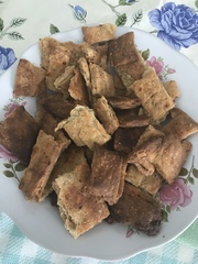 Devastated over burnt crackers.
