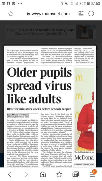 Thread to state that you will not be playing a part in the experiment of secondary schools reopening as normal with no masks, no social distancing, no additional cleaning and no additional transport