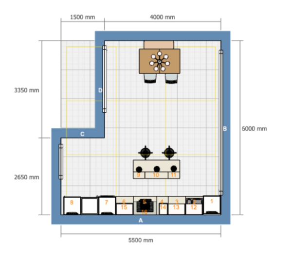 Hob placement, kitchen island or wall facing