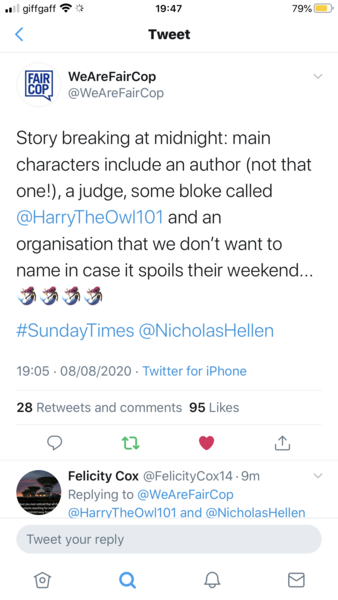 Fair Cop dropping hints on Twitter