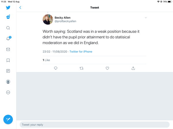 To think that the Scottish government should not have caved over exam results?