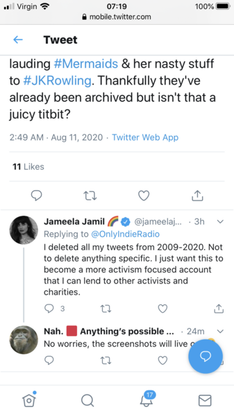 Jameela and Josie backing away