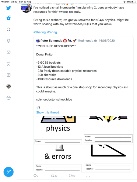 Physics (and science) support thread
