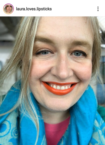Orange lipstick