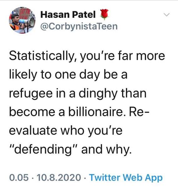 Asylum seekers in small boats.