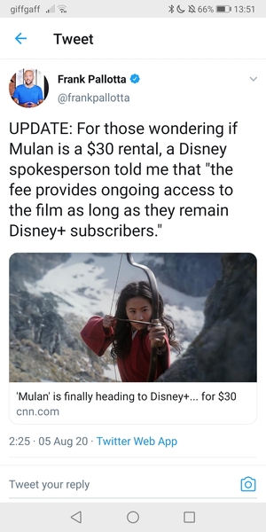 Mulan is coming to Disney plus  ... for a fee!