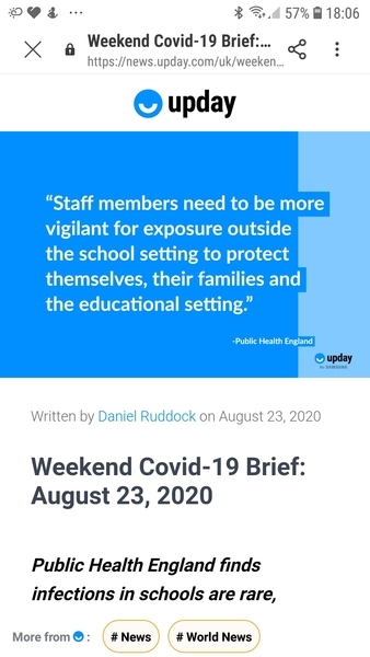 The latest reports about Teachers passing Covid on and the Scottish response has got me worried.