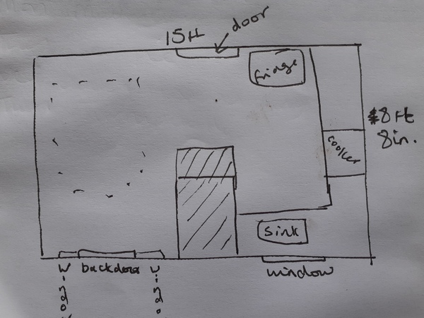 Small kitchen diner layout