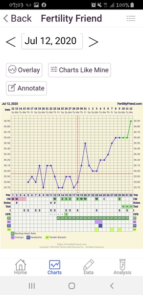 Tracking your cycle and possible BFP using RHR - part 2